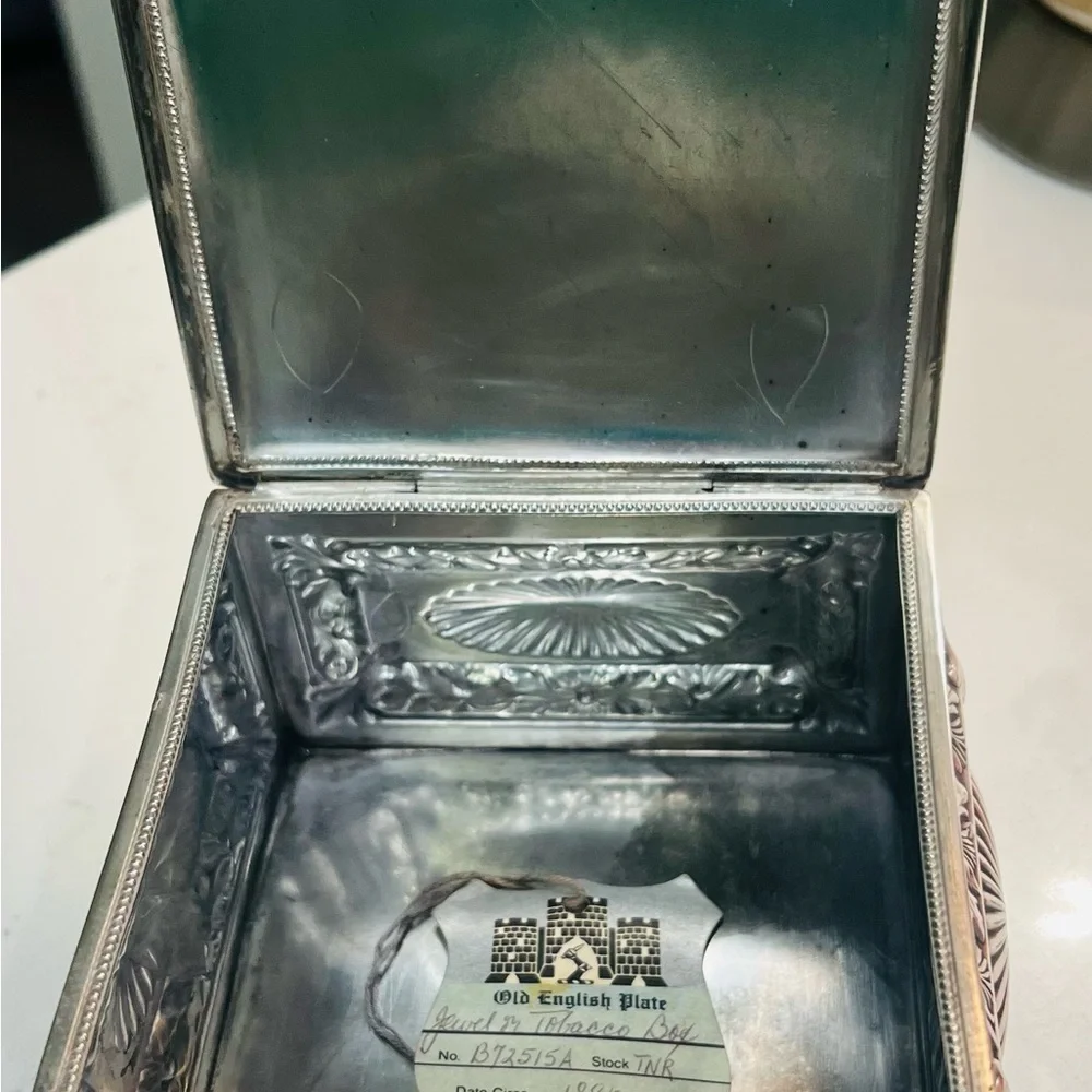 Antique Victorian English Silver Plate Tobacco or Jewelry Box c.1885 – Anderson